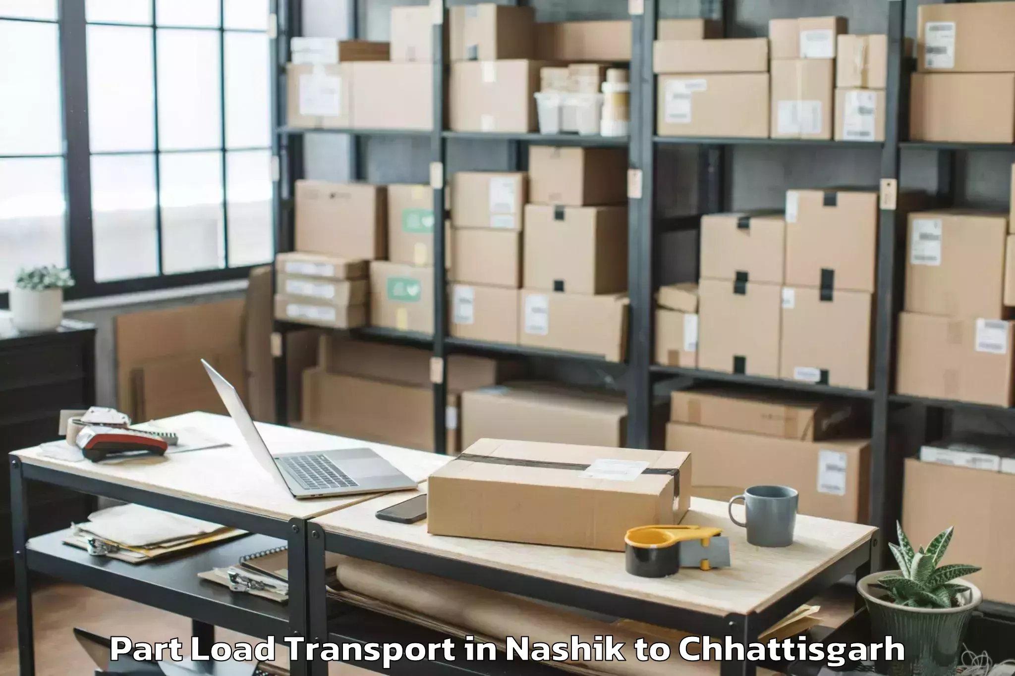 Nashik to Akaltara Part Load Transport Booking